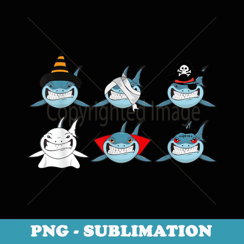 Tu Cute Shark Lover Halloween Party Costume Boy Girl - Instant PNG Sublimation Download