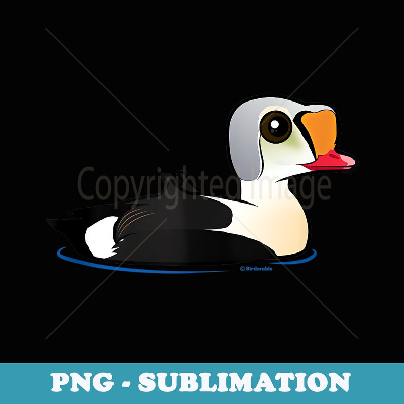Birdorable King Eider Cute Cartoon Sea Duck Birder Idea - Digital Sublimation Download File