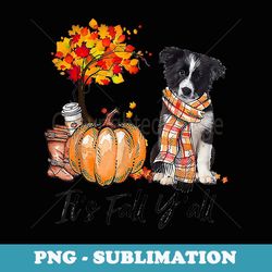 it's fall y'all border collie pumpkin dog autumn halloween - high-resolution png sublimation file