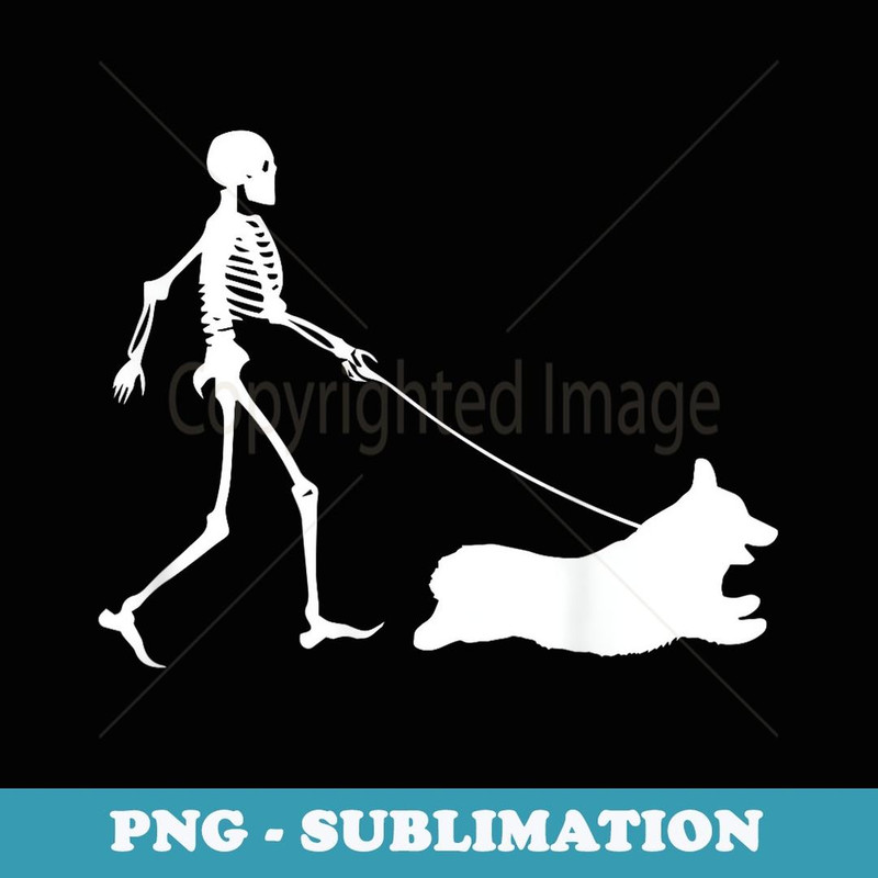 corgi skull halloween - Trendy Sublimation Digital Download