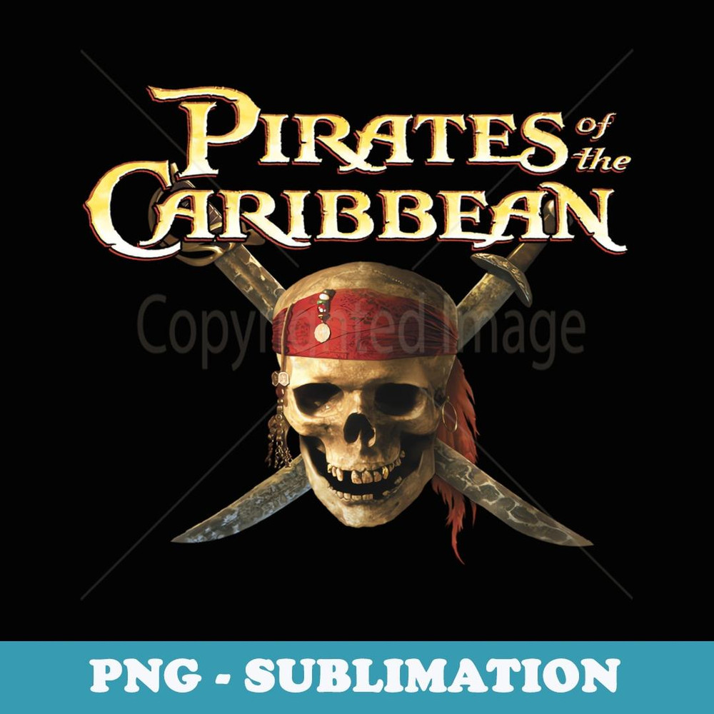 Disney Pirates of the Caribbean Skull and Swords Logo - Signature Sublimation PNG File