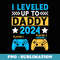 Mens I Leveled up to Daddy 2024 Gamer Funny Soon to Be Dad 2024 - Exclusive PNG Sublimation Download