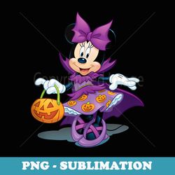 minnie mouse - halloween trick or treat purple pumpkin dress