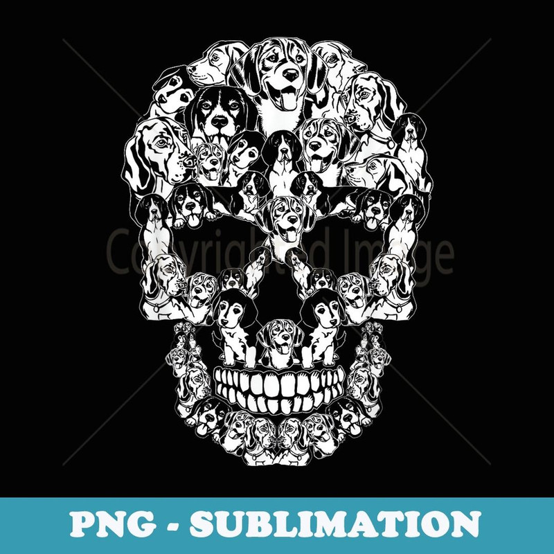 Beagle Dog Graphic Halloween Skull Costumes - Artistic Sublimation Digital File