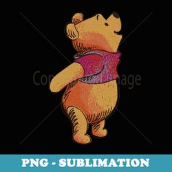 disney winnie the pooh looking upwards with joy portrait - special edition sublimation png file
