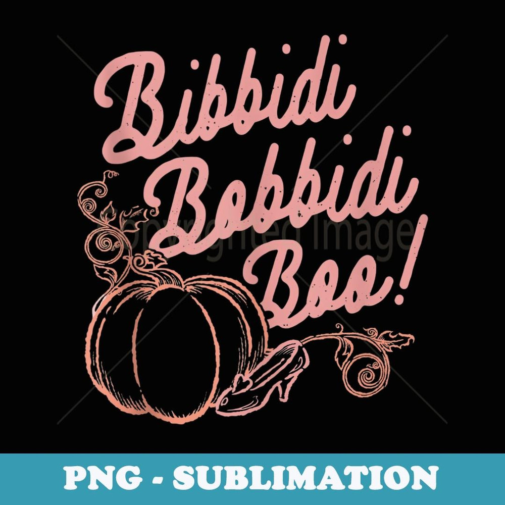 Pumpkin Apparel Bibbidy Bobbidy Boo Text - Retro PNG Sublimation Digital Download