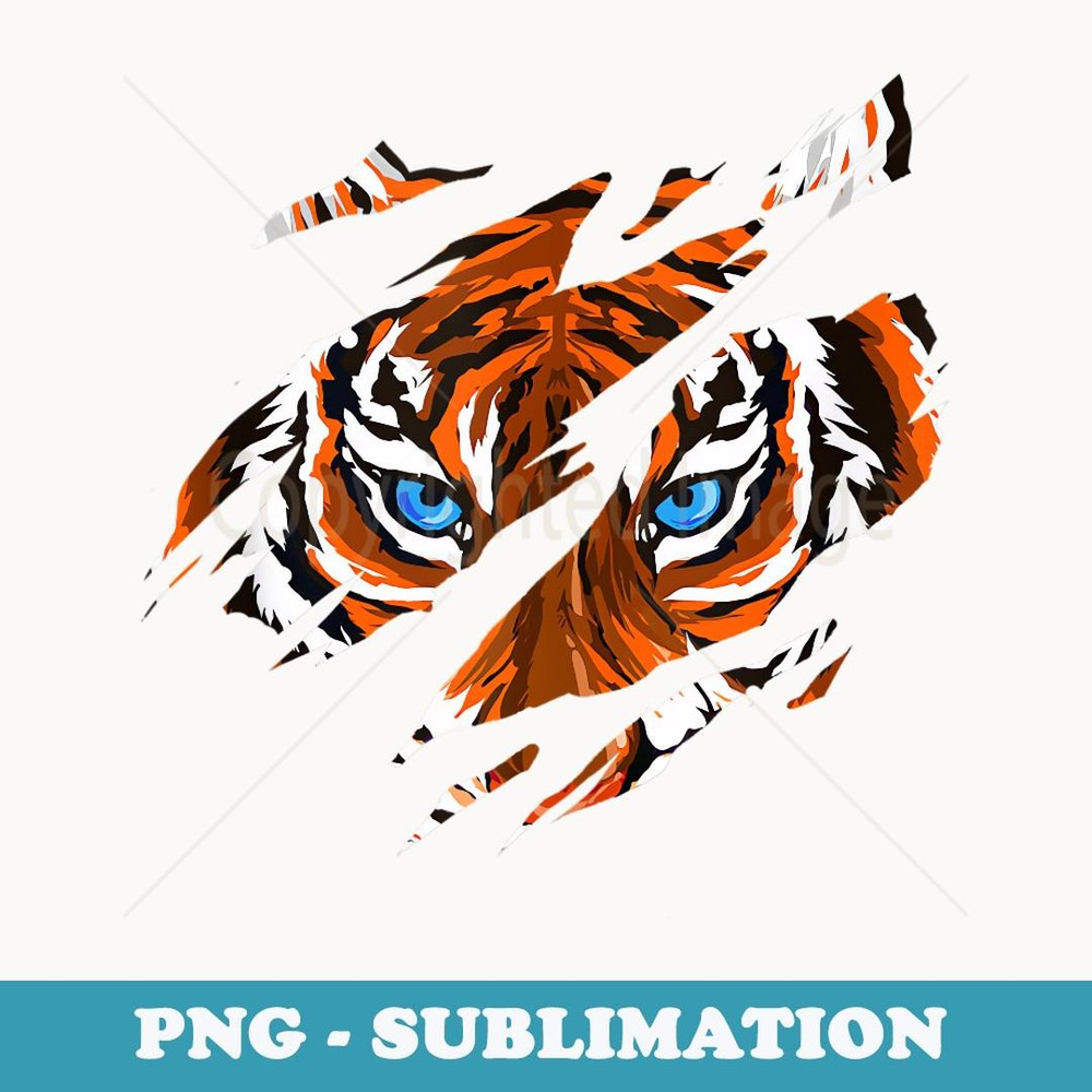 Funny Tiger Face Wild Cat Mountain Animal Kid - Signature Sublimation PNG File