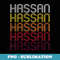 Hassan Retro Wordmark Pattern - Vintage Style - Exclusive PNG Sublimation Download