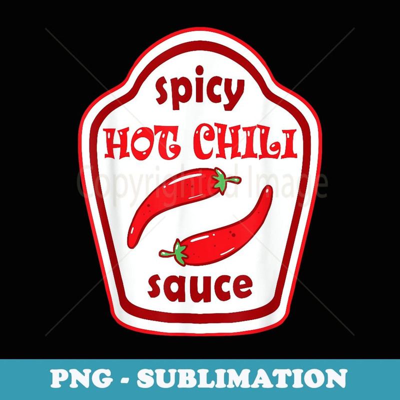 Hot Chili Sauce Easy Halloween DIY Costume Matching Group - Vintage Sublimation PNG Download