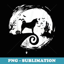 akita halloween costume moon silhouette creepy - digital sublimation download file