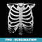 Vintage Ribcage Halloween Skeleton Rib Cage Retro Graphic - PNG Sublimation Digital Download