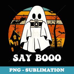 halloween photographer vintage say boo - sublimation digital download