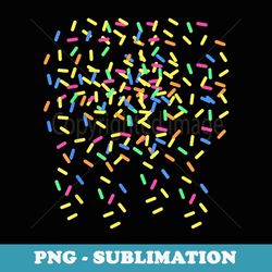 rainbow sprinkles jimmies sugar strands nonpareils - vintage sublimation png download