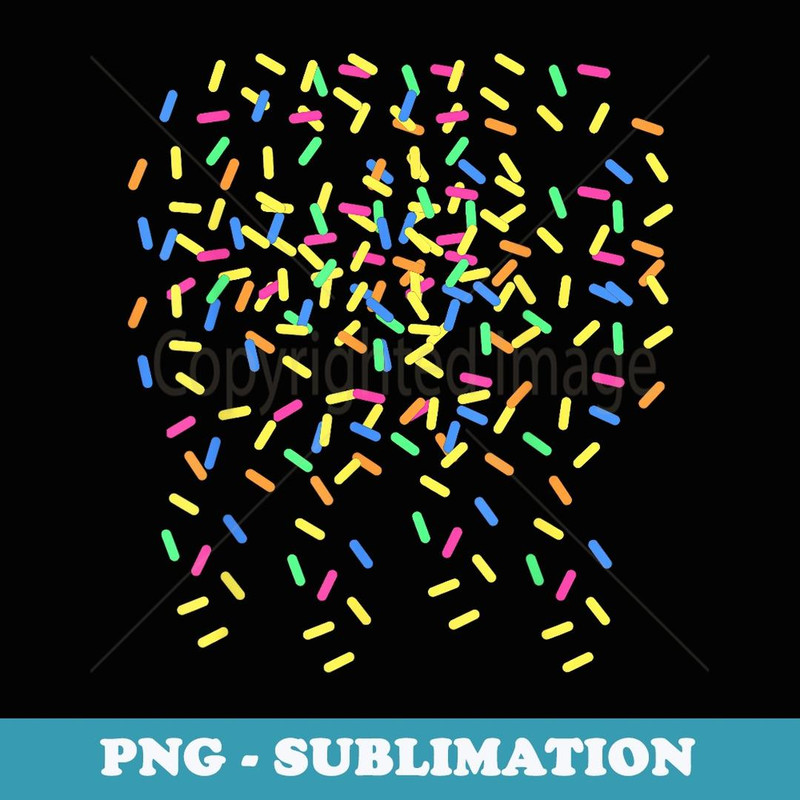 Rainbow Sprinkles Jimmies Sugar Strands Nonpareils - Vintage Sublimation PNG Download