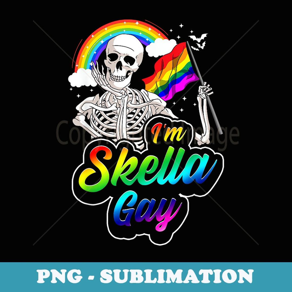 Gay Skeleton Halloween Costume Funny Skull LGBQ Pride - Special Edition Sublimation PNG File
