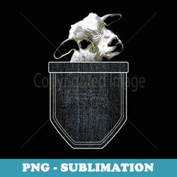 goat pocket baby goat peeking funny goat animal t - creative sublimation png download
