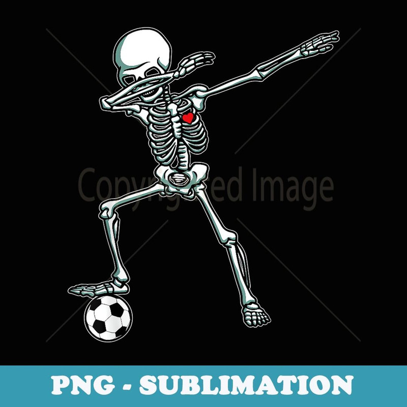 Dabbing Skeleton Soccer Ball Dab Hip Hop Skull - Unique Sublimation PNG Download