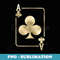 Ace of Clubs Playing Card Halloween Costume Glam - Trendy Sublimation Digital Download