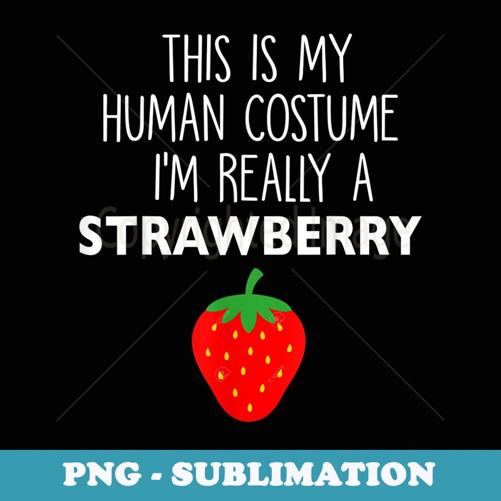 This Is My Human Costume I'm Really A Strawberry Halloween - Sublimation PNG File