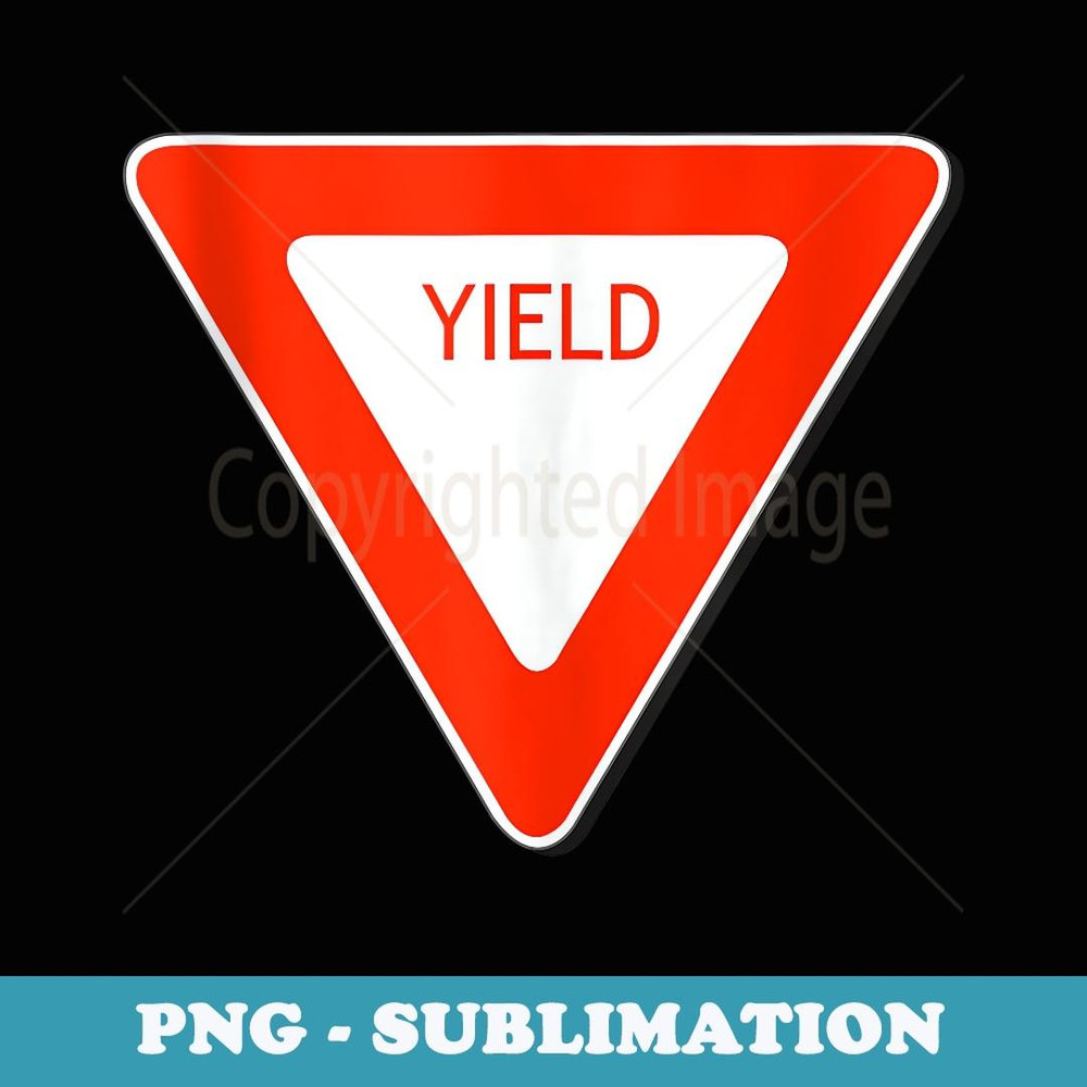 Yield Sign Simple Easy Halloween Costume - Vintage Sublimation PNG Download
