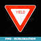 Yield Sign Simple Easy Halloween Costume - Vintage Sublimation PNG Download