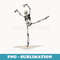 Funny Halloween Skeleton Performance Ballet Dancer Fun - Artistic Sublimation Digital File