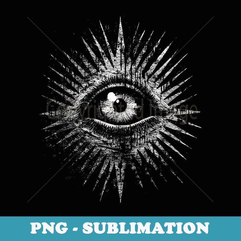 All Seeing Eye of Evil Ancient Malevolent Magic Glare Curse - PNG Transparent Sublimation Design