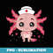 Thanksgiving Scrub Tops Axolotls Nurse Holiday Nursing - Instant PNG Sublimation Download