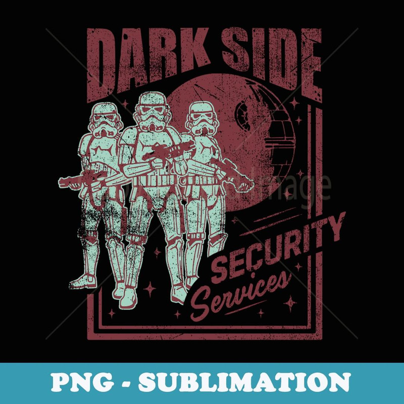 Star Wars Stormtrooper Dark Side Security Services Vintage - PNG Sublimation Digital Download