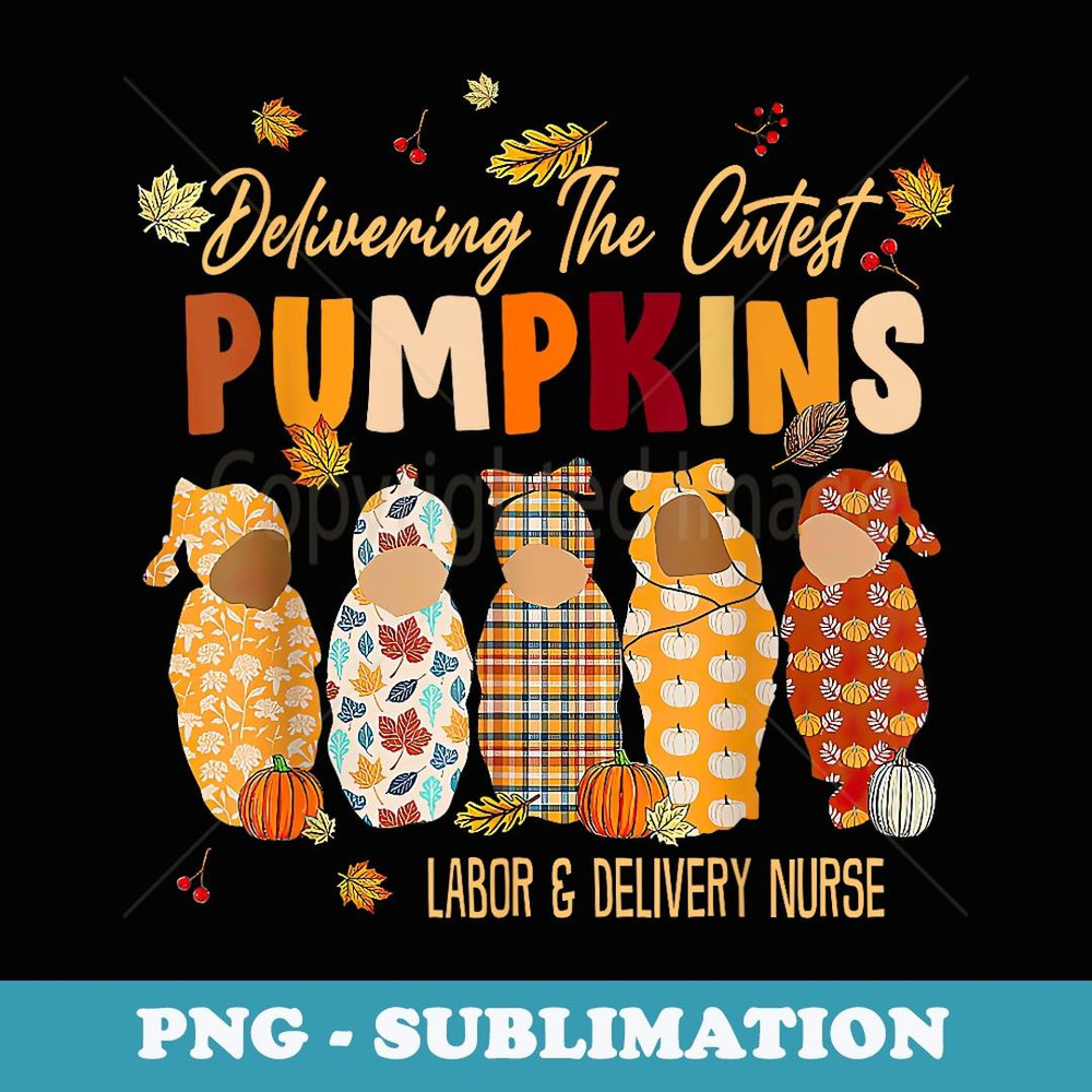 L&D Delivering The Cutest Pumpkins Labor And Delivery Nurse - Signature Sublimation PNG File
