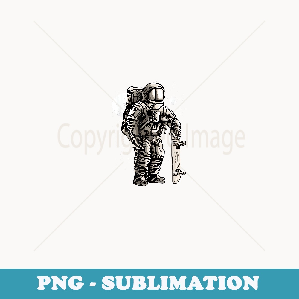 Astronaut Skateboard Skating for , Boys, Girls - PNG Transparent Sublimation File