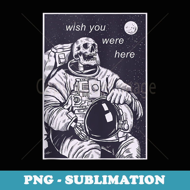 Alternative Grunge E-Girl Skull Astronaut Space Emo Edgy Alt - Sublimation PNG File