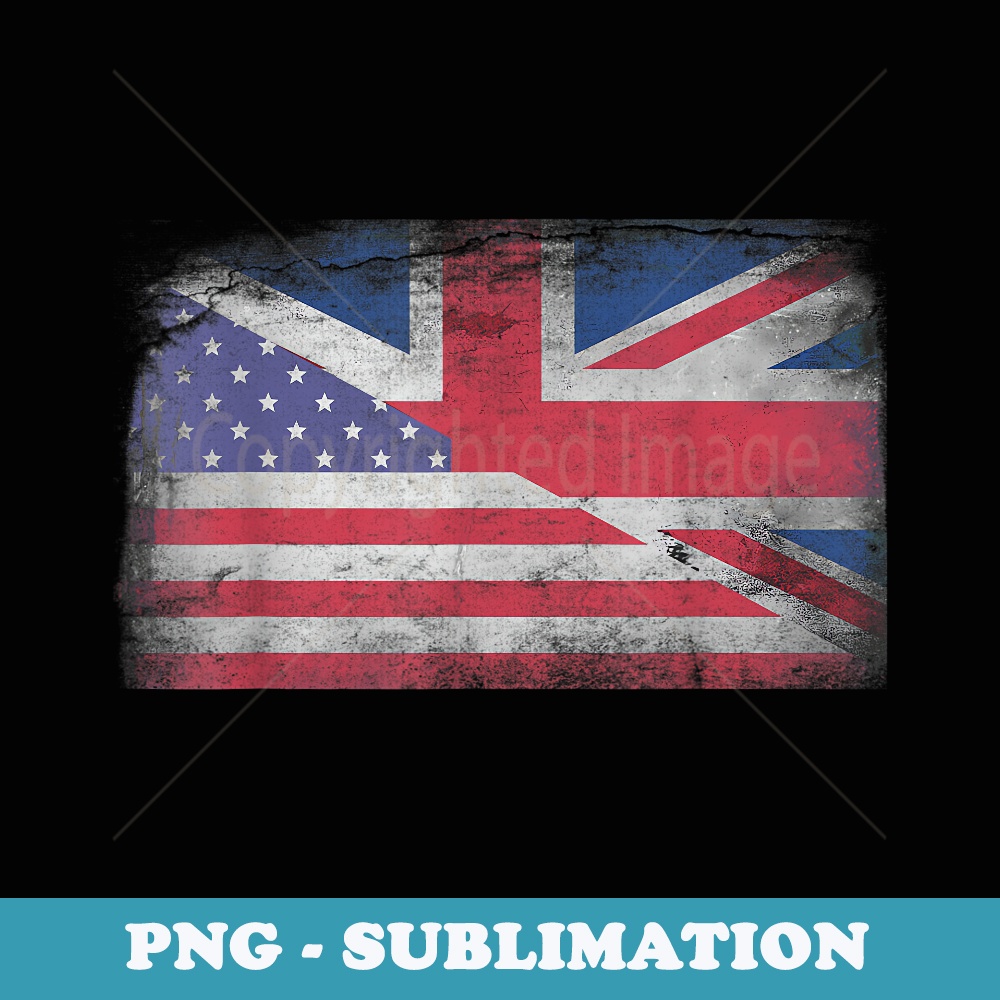 British American Flag Great Britain Union half Jack - Trendy Sublimation Digital Download