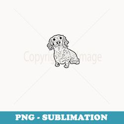 dachshund long haired doxie cute wiener dog puppy eyes love - instant png sublimation download