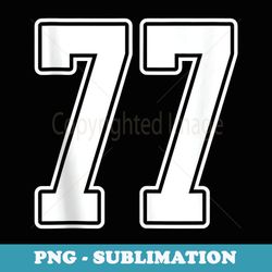 bluey party - special edition sublimation png file77 white outline number 77 sports fan jersey style - professional subl