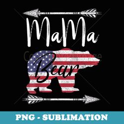 4th of july for mama bear american flag usa mom - png transparent sublimation design