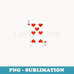 7 seven of hearts playing cards easy halloween costume - elegant sublimation png download