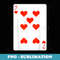 7 Seven Of Hearts Playing Cards Easy Halloween Costume - Exclusive PNG Sublimation Download