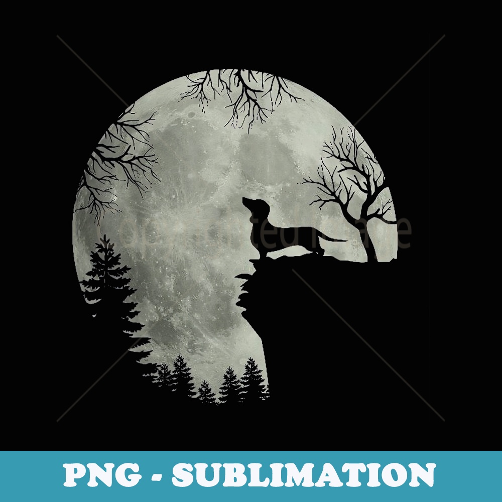Dachshund And Moon Halloween - Dachshund Halloween Costume - Premium Sublimation Digital Download