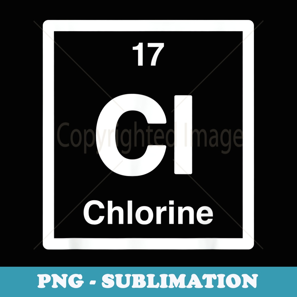 Chlorine - Cl - Periodic Table of Elements - Science s - Sublimation PNG File