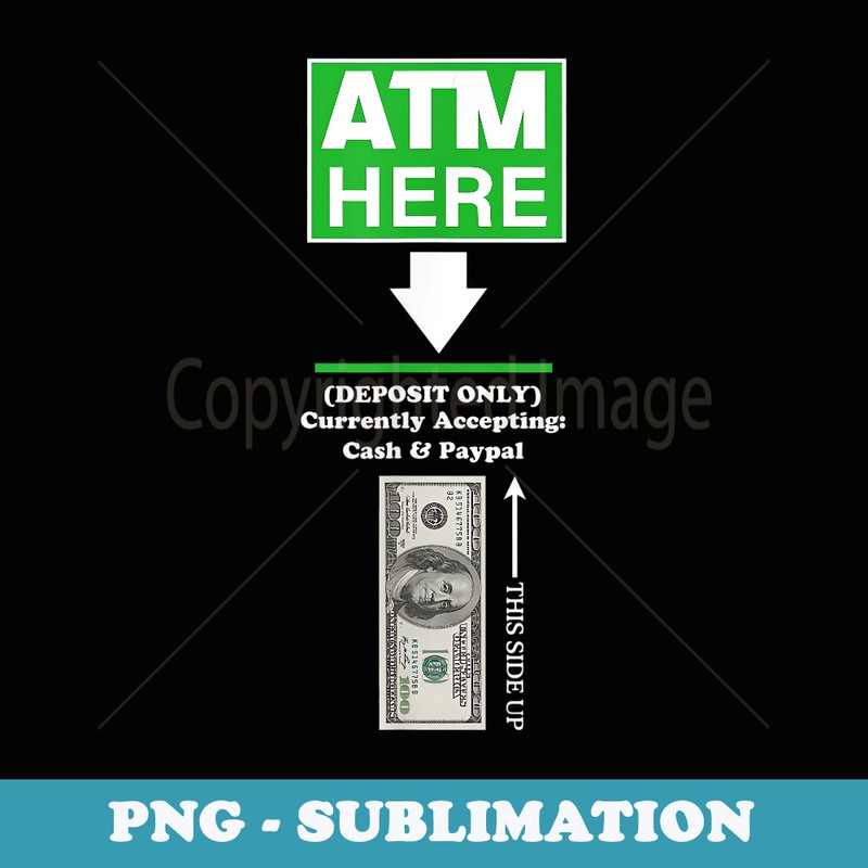 ATM Money Machine Funny Halloween Costume - Decorative Sublimation PNG File