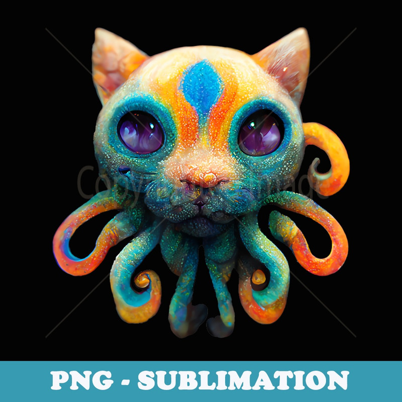 Unique Cat Octopus Genetics - To Wear On Halloween - Trendy Sublimation Digital Download