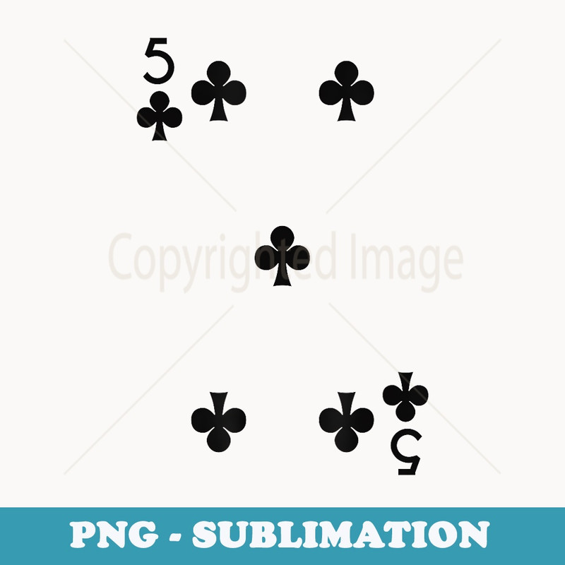 Five Of Clubs Deck Of Cards Group Costume Halloween Casino - Creative Sublimation PNG Download