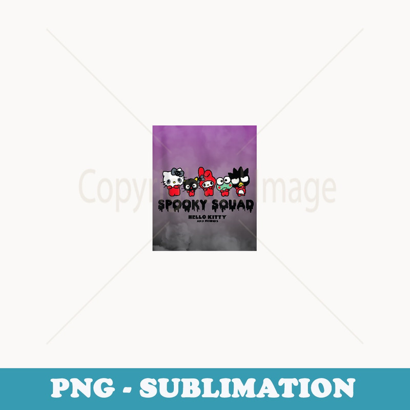 Spooky Squad Halloween Hello Kitty - Stylish Sublimation Digital Download