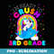 I'm Ready to Crush 3rd Grade Unicorn First Day of School - PNG Sublimation Digital Download