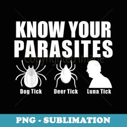 know your parasites anti joe biden luna tick - png transparent sublimation design