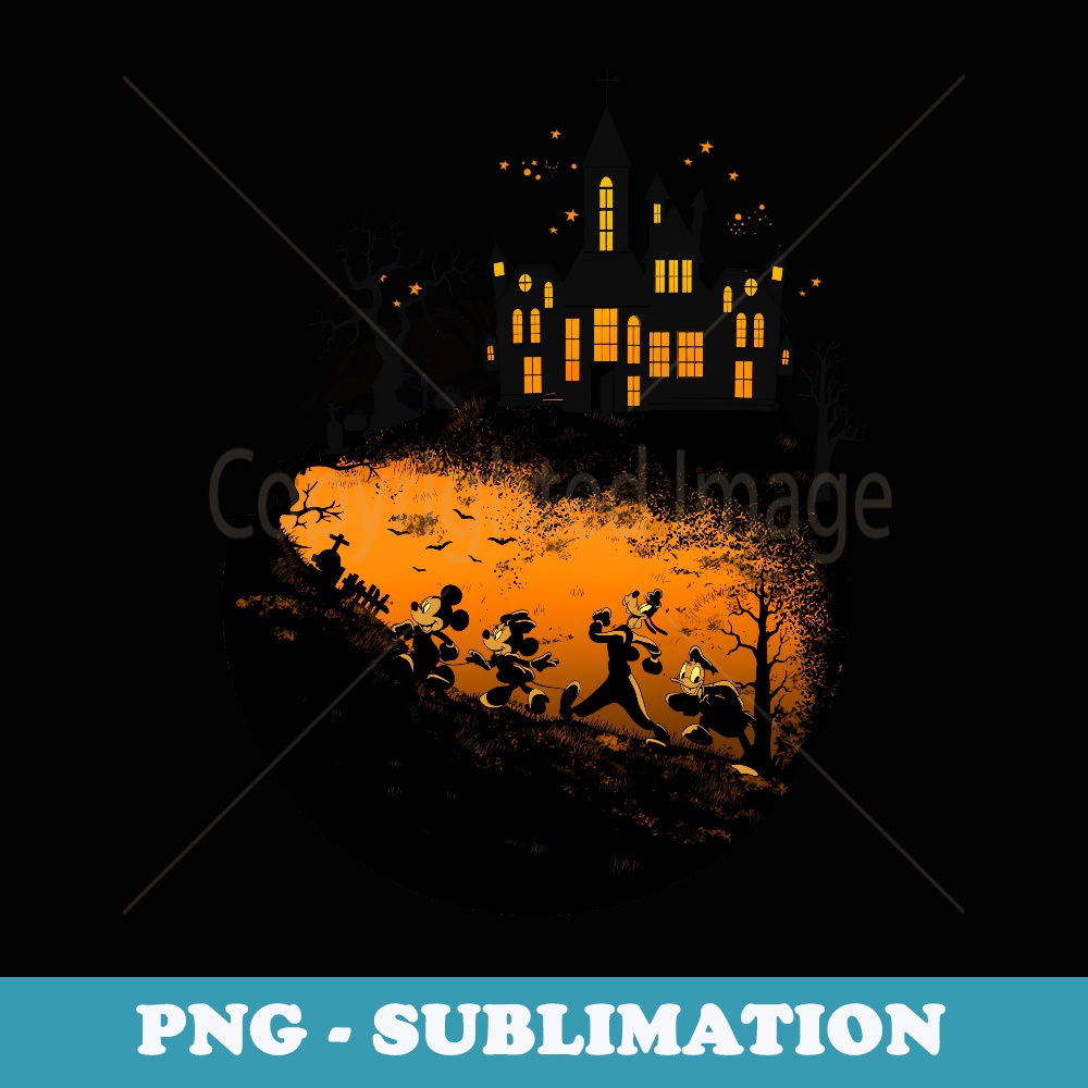 Disney Mickey And Friends Halloween Group Shot - PNG Transparent Sublimation Design