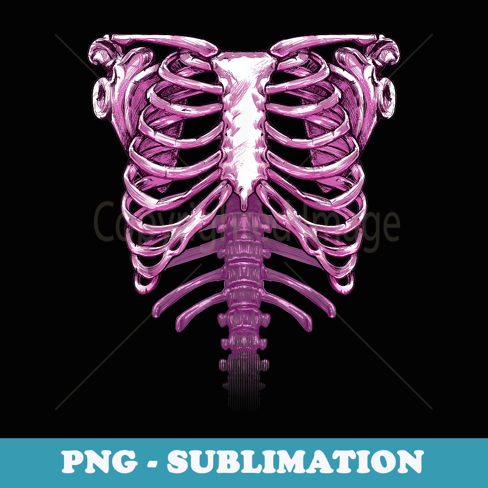 Halloween Skeleton Bones Anatomy Costume - Premium PNG Sublimation File