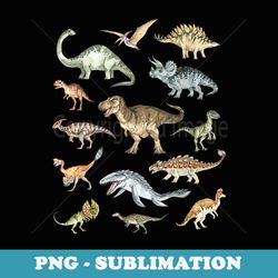 types of dinosaurs lover paleontology trex velociraptor - unique sublimation png download