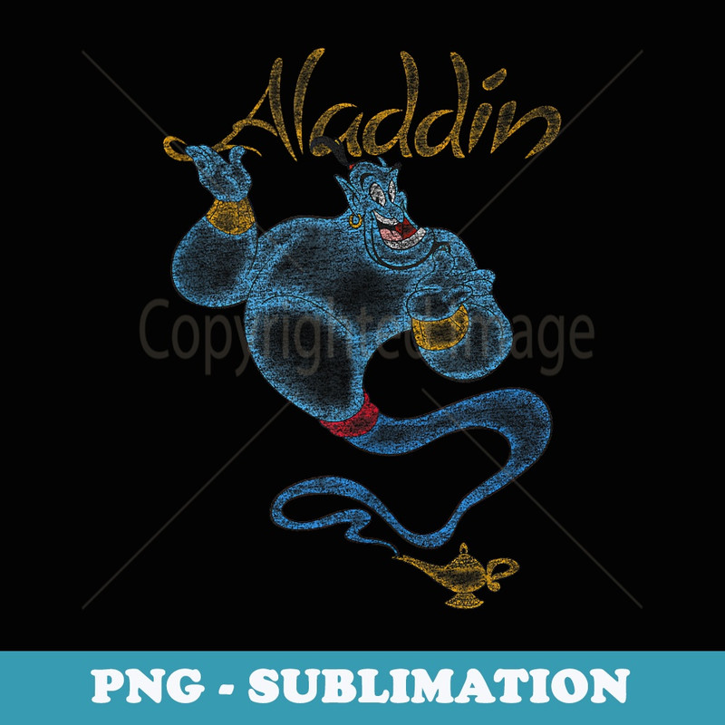 Disney Aladdin Distressed Genie Floating - PNG Sublimation Digital Download